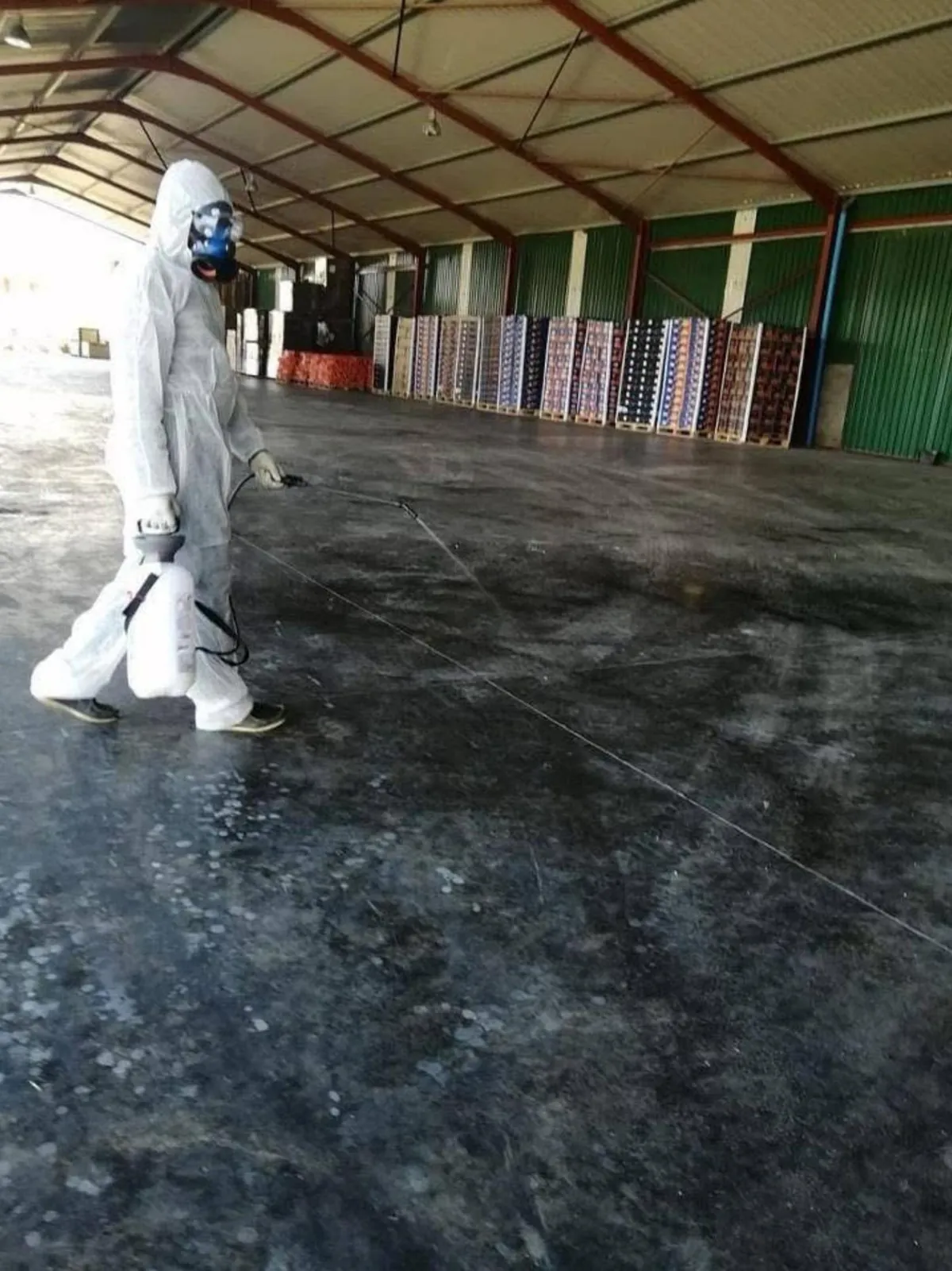 An ASC Pest Control technician ULV fogging a food and beverage facility in South Africa