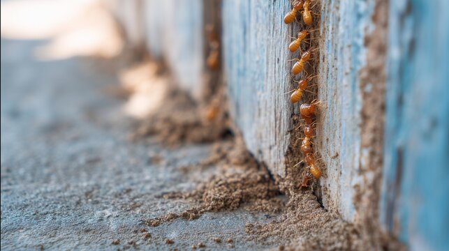 Technician inspecting sub-floor timber for termite damage