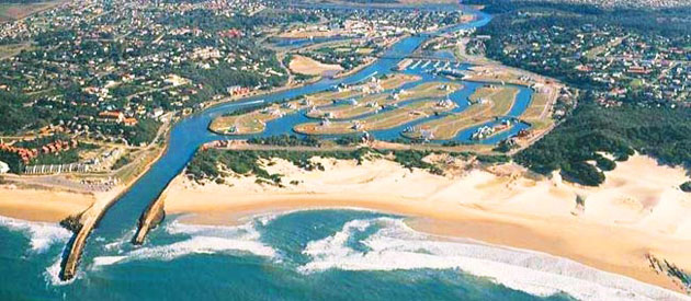Port Alfred, Kowie River marina and coastal town, Eastern Cape